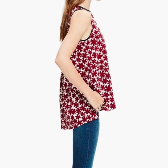 Madewell‎ Floral Print Red Silk Canal Tank XS - Picture 2 of 12